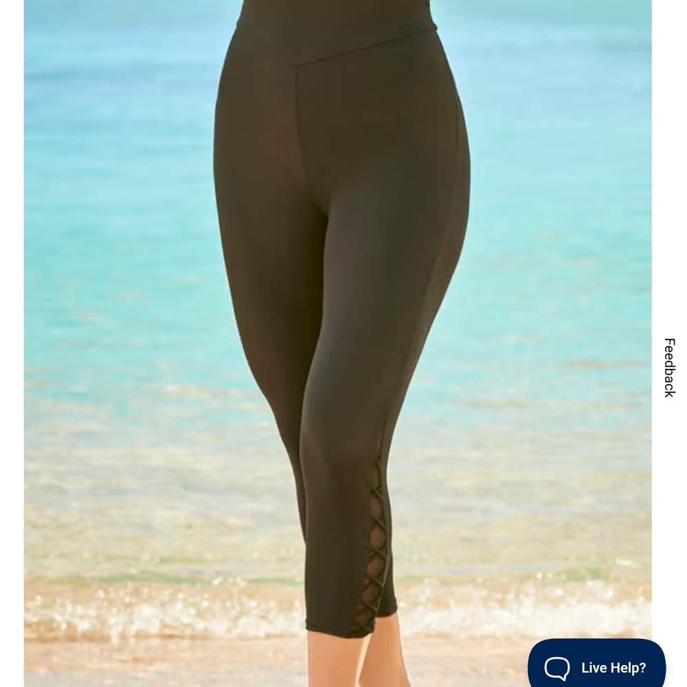 Elegant Black Swim Capris for Women
